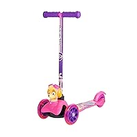 Self Balancing Toddler Scooter with Light-Up Wheels - Extra Wide Deck, 3 Wheel Platform, Foot Activated Brake