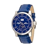 Brillier Mono Mechanical (Single Hand) 43 MM SELF Winding Automatic with Moon Phase & Big Date, Sapphire Crystal, Steel/Blue DIAL, Limited Edition (1/50) SQ3316151