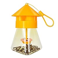 Reusable Fruit Fly Traps for Outdoor Vegetable Garden, Orchards Hanging, with Fruit Fly Bait Trap Refill Fly Killer Outdoor Fruit Fly Catchers (Not for Kitchen)