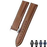 21mm 20mm 22mm Cow Leather Watch Strap for Omega Seamaster 300 Speedmaster Watch Bands