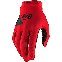 100% Ridecamp Gloves - Motocross & Mountain Biking Gloves - Lightweight Riding Gloves for Men & Women - Red, Large