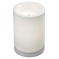 NORTHERN INTERNATIONAL Paradise by Sterno Home Solar Color Changing Flameless Candle, 4 6-Inch, 4 x 6, White