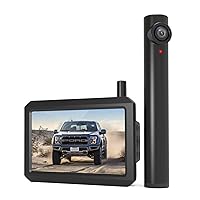 AUTO-VOX Wireless Backup Camera for Trucks with Rechargeable Battery-Powered, 3Mins DIY Installation, Back Up Camera Systems for Car Supports 2 Cameras, Super Night Vision Rear/Front View