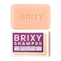 BRIXY Shampoo Bar for Balance & Hydration, All Hair Types, pH Balanced & Safe for Color Treated Hair, Sustainable, Vegan, Plastic Free (pack of 1, 4oz bar)