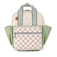 Toddler Backpack - Features Adjustable Shoulder Straps, 2 Side Pockets & Spacious Interior with Wipeable Fabric Lining & Name Label, Checkerboard