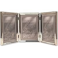 Lawrence Frames Bead Border Design, 5x7 Triple, Silver
