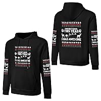 Men And Women Cotton Solid Color Hooded Sweatshirt I Wasn't Good This Year I Was Awesome