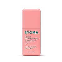BYOMA De-Puff + Brighten Eye Gel - Lightweight Gel Eye Cream for Dark Circles, Puffiness & Wrinkles - Under Eye Cream With Hyaluronic Acid & Vitamin C - Barrier Repair Skincare - 0.68 fl. oz