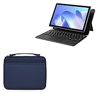 BoxWave Case Compatible with Chuwi Hi10 Go - Hard Shell Briefcase, Slim Messenger Bag Briefcase Cover Side Pockets - Navy