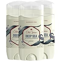 Deodorant for Men, Aluminum-Free, Deep Sea Scent with Ocean Elements, 3 oz (Pack of 3)