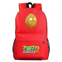 Game Plants vs. Zombies Cosplay Backpack Casual Daypack Travel Hiking Bag Day Trip Carry on Bags Red /2