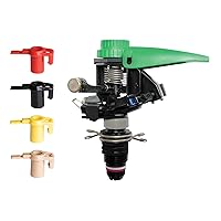 Rain Bird P5-R PLUS Plastic Impact Sprinkler with Nozzle Set, Adjustable 20° - 360° Pattern, 24' - 45' Spray Distance