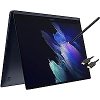 SAMSUNG Galaxy Book Pro 360 15.6'' 2-in-1 Touchscreen (i7-1165G7,16GB RAM,512GB PCIe SSD,Active Stylus),FHD Convertible Laptop,Thunderbolt 4,Backlit,Fingerprint,HDMI Cable,Windows 11 Home,Mystic Navy