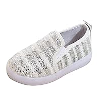Sneakers for Girls Color Toddler Girls Boys Canvas Shoes Slip On Light Up Shoes Casual Lazy Size 5 Youth Shoes