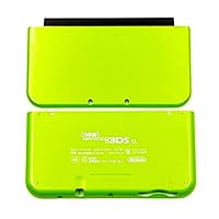 Green Color for New3DSLL Extra Housing Case A/E Face Shell Set, for New3DS New 3DS XL LL 3DSXL 3DSLL New3DSXL Game Consoles, DIY Lime-Green Outer Top Faceplate/Bottom Cover Back Plates