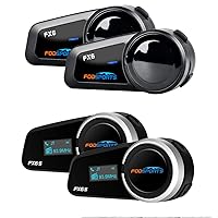 Save $15 on 2 Pack FX6 + 2 Pack FX6S Motorcycle Bluetooth Intercom Headset 6 Riders Helmet Communication System with FM Usable While Charge Universal Connection with Other Brands Motorcycle Intercom
