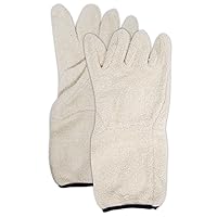 MAGID TG942RCN Terrycloth Gloves with Gauntlet Cuff, Terrycloth, Men's (Fits Large), Off White (Pack of 12)