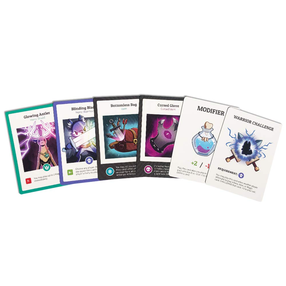 Unstable Games - Here to Slay: Warriors & Druids Expansion Pack - Strategic role playing card game for kids, teens, & adults - 2-6 players, Ages 10+ - Brutal and adorable - Great for family game night