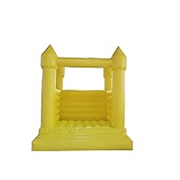 Inflatable Yellow Bounce House with Blower, PVC Bouncy Castle Jumping Bed for Wedding, Birthdays, Parties （10ft x 10ft x 8.5ft）