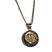 Men Women 925 Italy Gold Finish Iced Snake Ice Out Pendant Stainless Steel Real 2 mm Rolo Chain Necklace, Mens Jewelry, Iced Pendant, Rolo Necklace