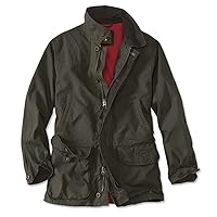 Orvis Heritage Field Coat for Men - Classic Waxed Mens Field Jacket with Pockets, Zip Front, Button-Closed Storm Flap