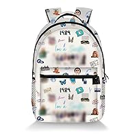3D Printed Backpack Adjustable Straps Personalized Multiple Pockets High-Capacity Backpack Comfort Lightweight(white)