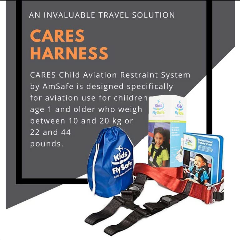 Cares Airplane Harness for Kids - Toddler Travel Restraint - Provides Extra Safety for Children on Flights - Light Weight, Easy to Store and Installs in Minutes.