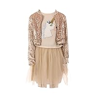 3 Pieces Combo Tank Top & Sequin Jacket & Tulle Skirt