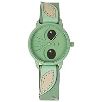 Accutime Kids Star Wars Baby Yoda Analog Quartz Wrist Watch with Small Face, Green Accents for Girls, Boys, Kids All Ages (MNL5028AZ)
