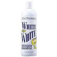 White on White Whitening Treatment Dog Shampoo, Groom Like a Professional, Brightens White, Safely Removes Yellow & Other Stains, All Coat Types, Made in USA, 16 oz.