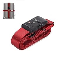 TSA Luggage Straps with Combination Lock Adjustable Non-Slip Cross Strap for 20-34