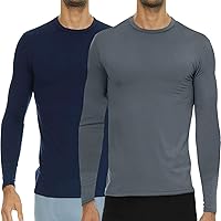 Thermajohn Thermal Shirts for Men Size XL 2 Pack Navy & Charcoal