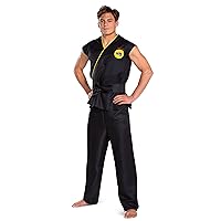 Disguise mens Cobra Kai Adult Costume, Official Cobra Kai Gi for With Black Belt, Adult SizeAdult Sized Costumes