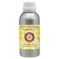 Deve Herbes Pure Lemongrass Essential Oil (Cymbopogon citratus) Steam Distilled 1250ml (42 oz)
