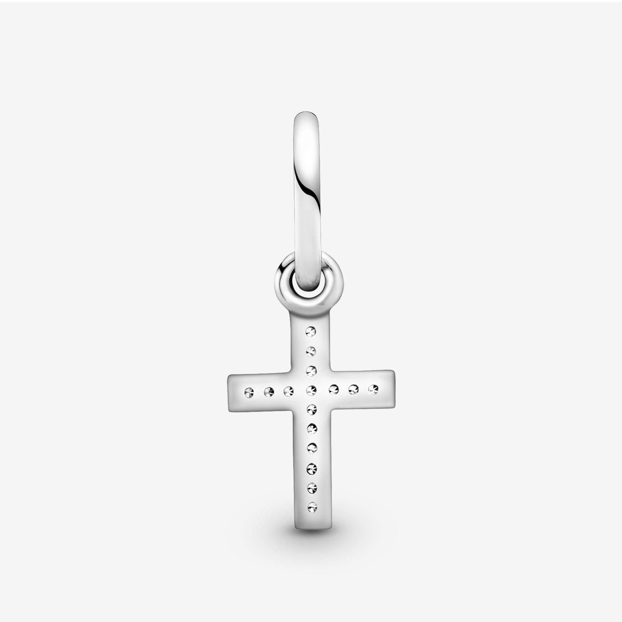 PANDORA Jewelry Sparkling Cross Dangle Cubic Zirconia Charm in Sterling Silver, With Gift Box