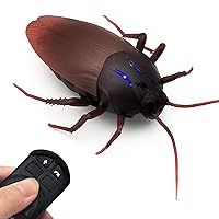Tipmant RC Cockroach Remote Control Car Vehicle Animal Toys Electronic Realistic Fake Big Insect Bug Glowing Eyes Kids Gift