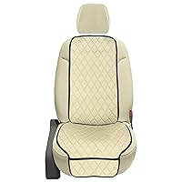 Car Seat Cushion Front Set Neosupreme Automotive Seat Cushions - Universal Fit, Car Seat Cushion With Front Pockets, Airbag Compatible Car Seat Cushions for SUV, Sedan, Van Beige