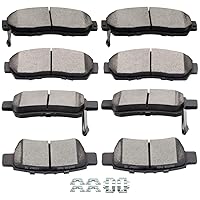 SCITOO Ceramic Brake Pad Front Rear Disc Set fit for 2005 2006 2007 2008 2009 2010 for Honda Odyssey