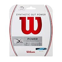 Wilson Synthetic Gut Power 16 Tennis String - Set, Bright Blue
