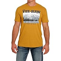 Cinch Western Shirt Mens Short Sleeve Camp Yee-Haw Print MTT1690537