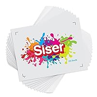 SISER EasyColor DTV 8.4'' x 11'' Sheets - Inkjet Printer Compatible Heat Transfer Vinyl (25 Sheets)