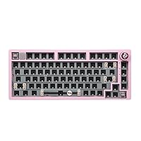 EPOMAKER x LEOBOG Hi75 Aluminum Alloy Wired Gaming Keyboard Barebones Kit, 75% Gasket-Mounted RGB Creamy Keyboard, Hot-swap Custom Mechanical Keyboard, with Mode-Switching Knob, for Win/Mac (Pink)