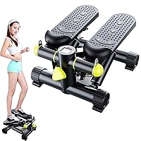 CHUNCIN - 2In1 Stepper with LCD Display, Body Sculpture Lateral Twist Stepper, Hydraulic Mini Weight Loss Slim Legs Plastic Fitness Equipment Home, Stepper with Adjustable Resistance