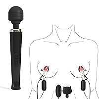 Vibrator Wand, Adult Sex Toys Massager, Quiet - 8 Powerful Speeds 20 Vibrating Patterns,Nipple Clamp Vibrators Clitoral Clitoris Clip, Equipped Bullet Vibrator,Adult Sex Toys