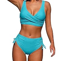Women Bikini Set with Cover Up Cute Swimsuits for Teens Two Piece Family Swimsuits Matching Set Plus Size
