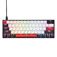 SKYLOONG GK61 PRO 60% Wired Mechanical Keyboard, QMK/VIA Programmable, O-Ring Gasket, Hot-Swap Custom Keyboard with Split-Spacebar, RGB Backlit, PBT Keycap for Win/Mac (KTT Rose Blue Switch)