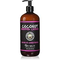 RENPURE Coconut Whipped Creme Leave-In Conditioner, Basic, Fragrance, 16 Fl Oz