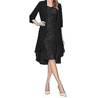 Spring Fashion for Women 2023, Women's Solid Two Piece Lace Cardigan Chiffon Party Wedding Long Dress