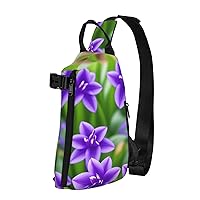 Hyacinth Flowers Crossbody Backpack, Multifunctional Shoulder Bag With Straps, Hiking And Fitness Bag, Size 12.6 X 7 X 6.7 Inches