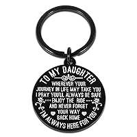 to My Daughter Keychain Gift from Mom Dad Birthday Gift for Her Women